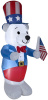 4 Foot Polar Bear with Flag Patriotic Inflatable
